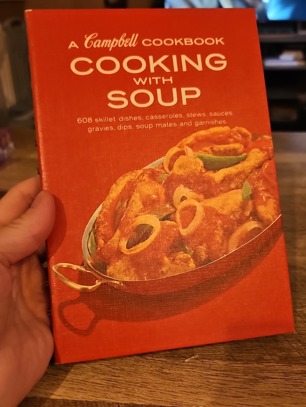 VTG Campbell’s Cooking With Soup Cookbook Red Ring Binder Spiral Bound Retro